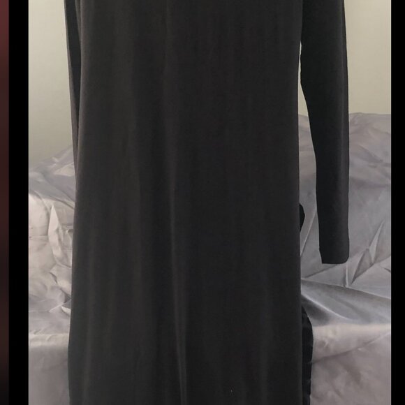Alembika Black Maxi Cream Netting Lagenlook Dress size 3 (Medium) - Picture 4 of 5
